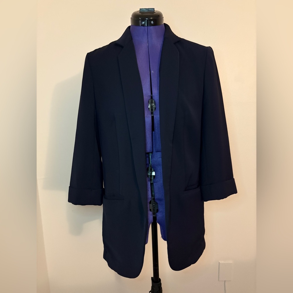 Express Navy Blue Boyfriend Blazer